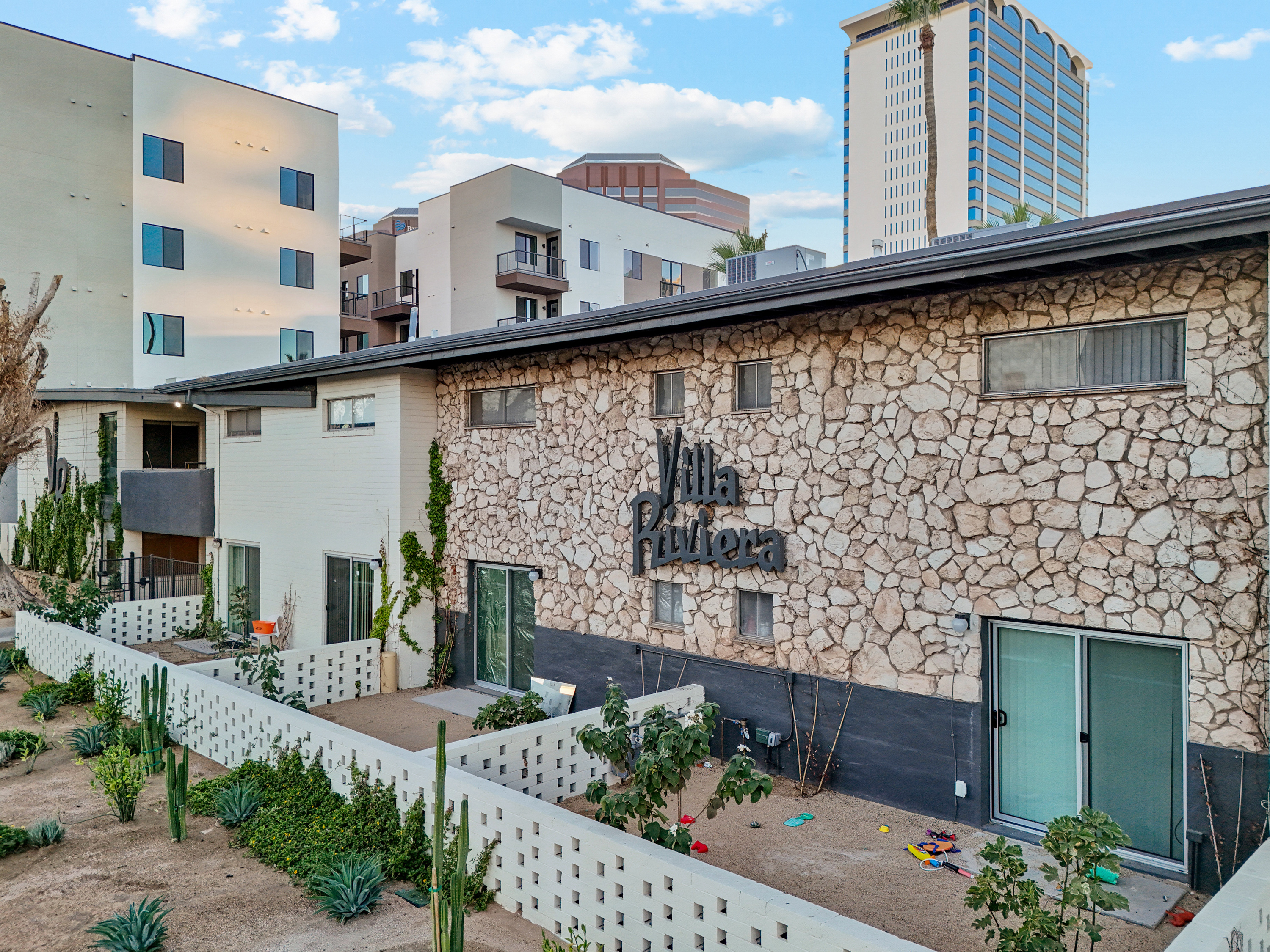 Building exterior at Villa Riviera.