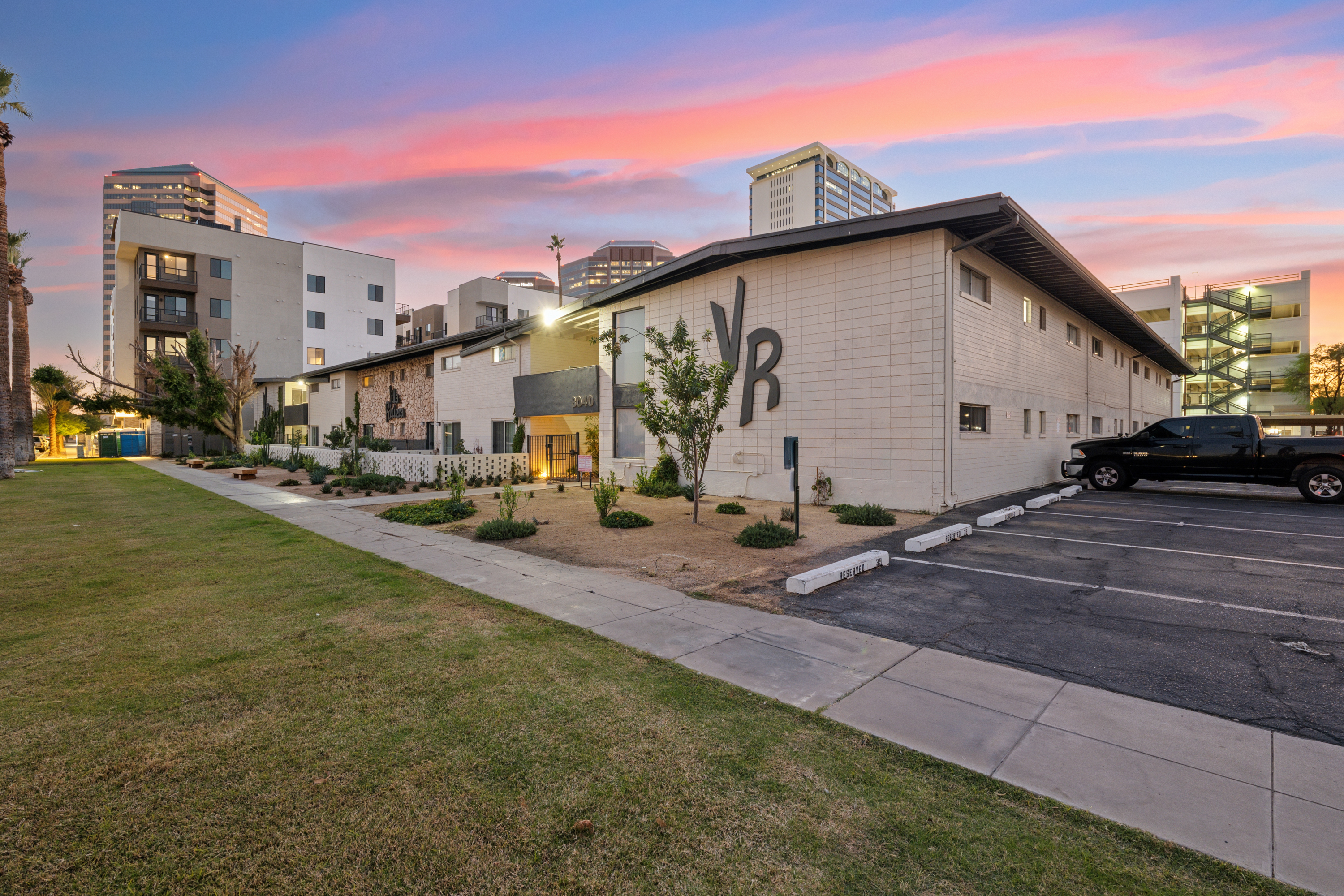 Building exterior at Villa Riviera.