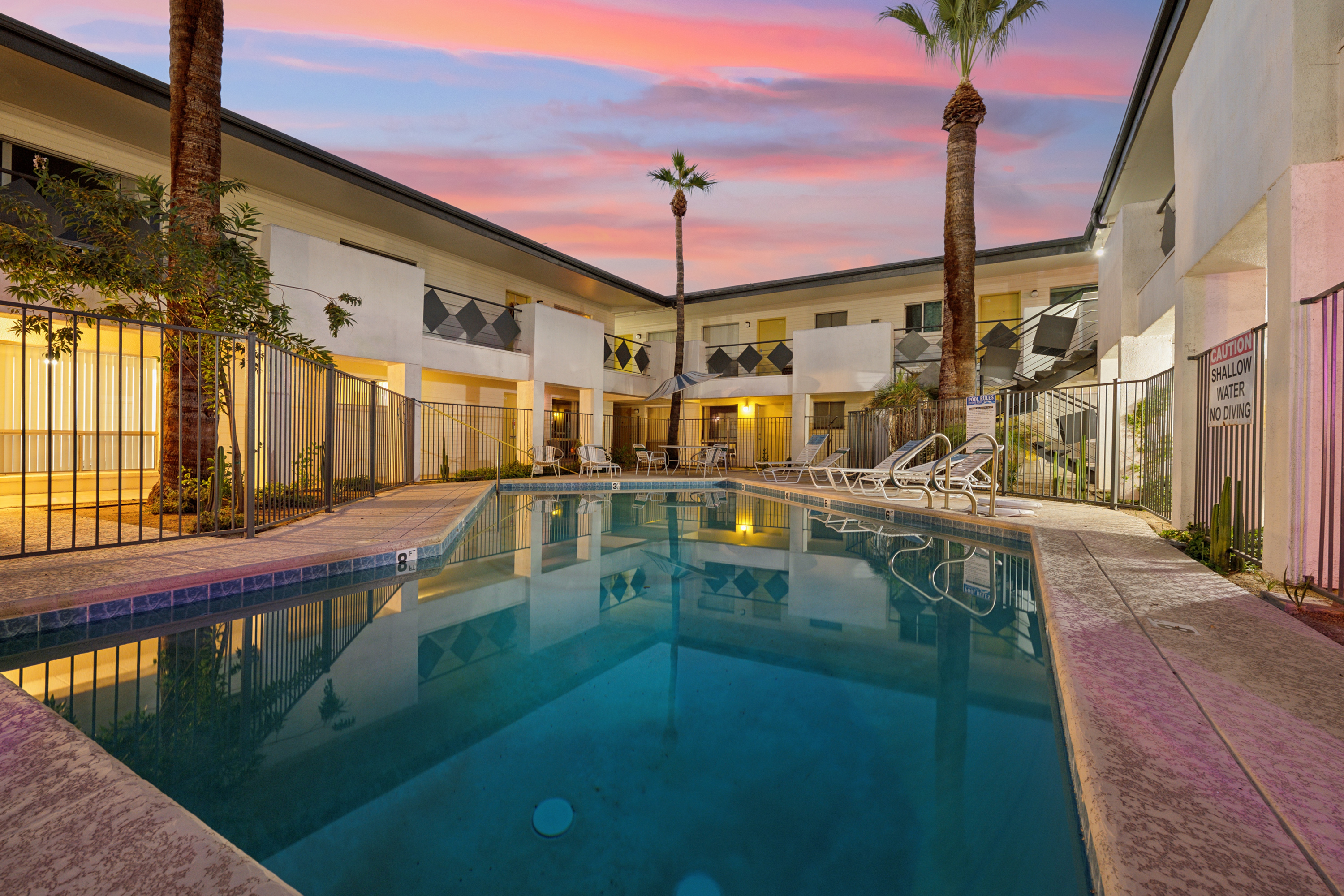 Pool and poolside area at Villa Riviera.