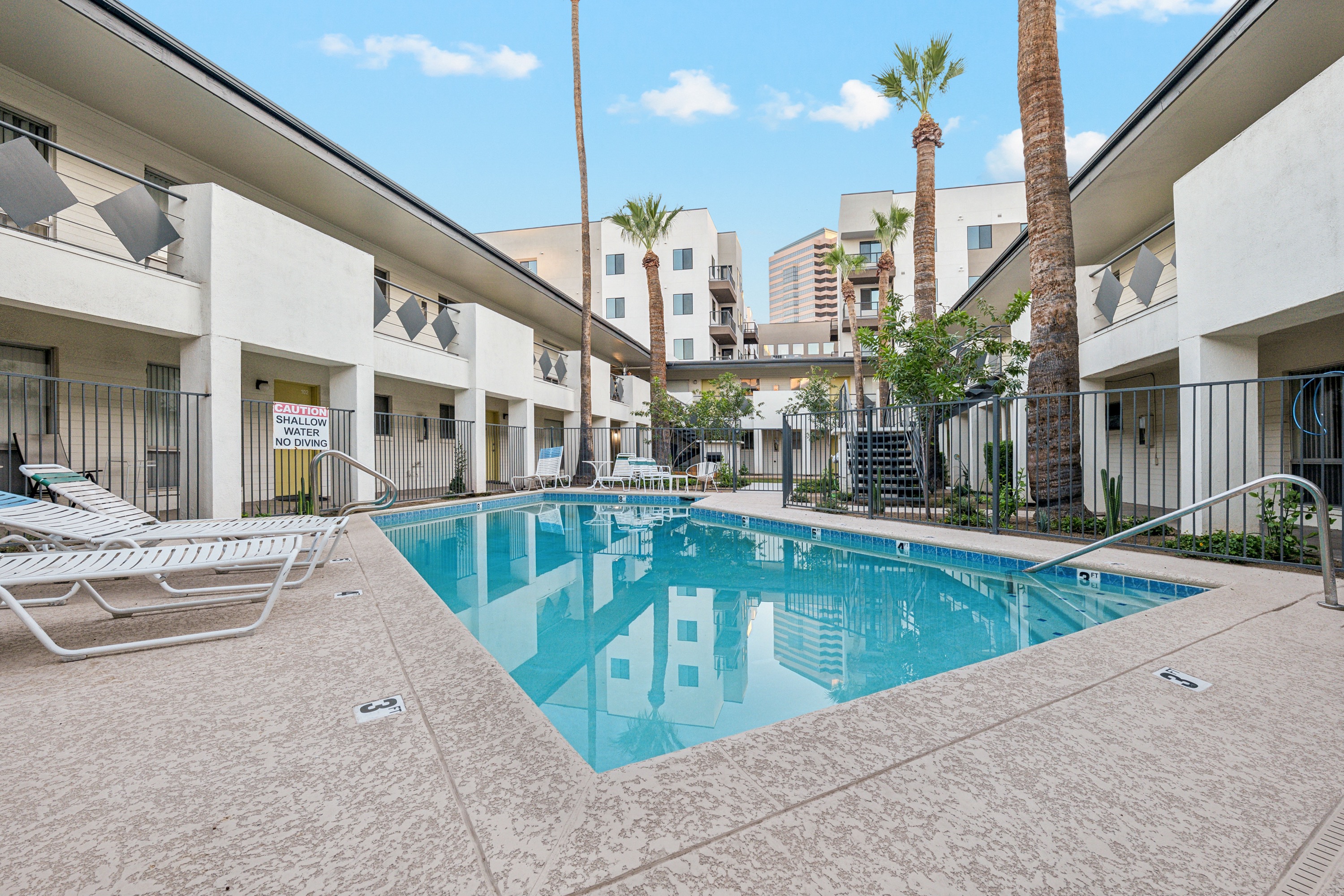 Pool and poolside area at Villa Riviera.