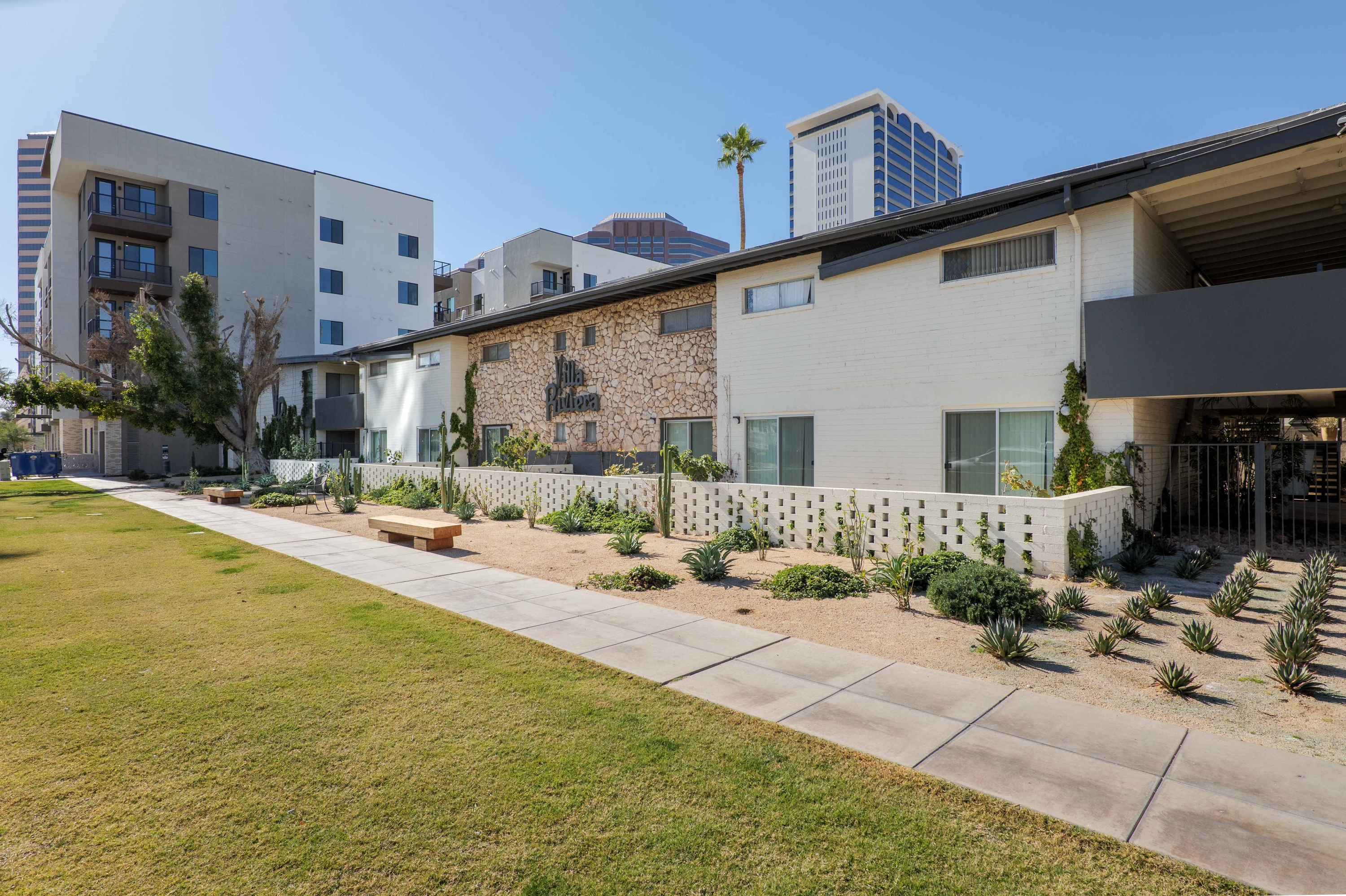 Building exterior at Villa Riviera.